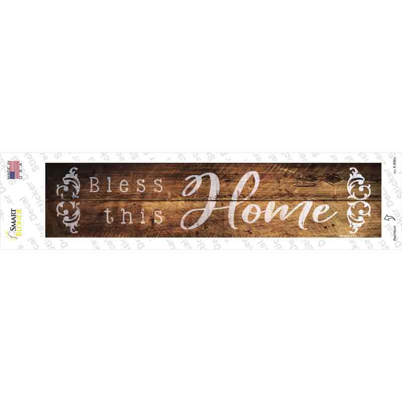 K-896s-M Bless This Home Wood Silhouette Novelty Narrow Sticker Decal - Medium