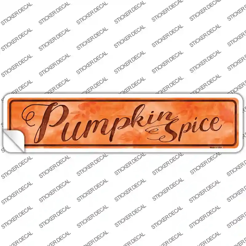 K-901s-S Pumpkin Spice Novelty Narrow Sticker Decal - Small