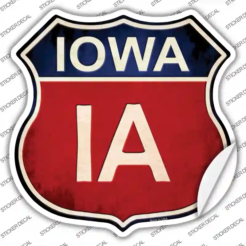 HS-510s-L lowa Novelty Highway Shield Sticker Decal - Large