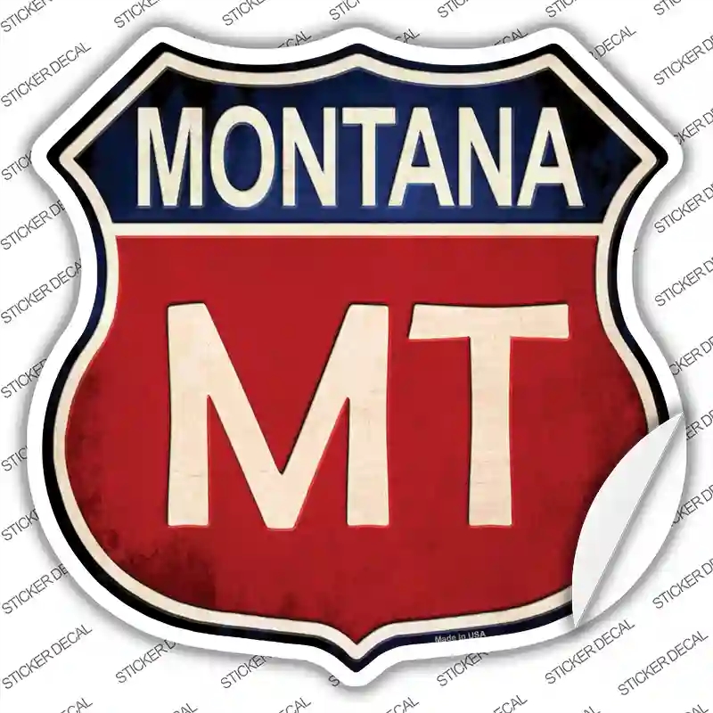 HS-521s-S Montana Novelty Highway Shield Sticker Decal - Small