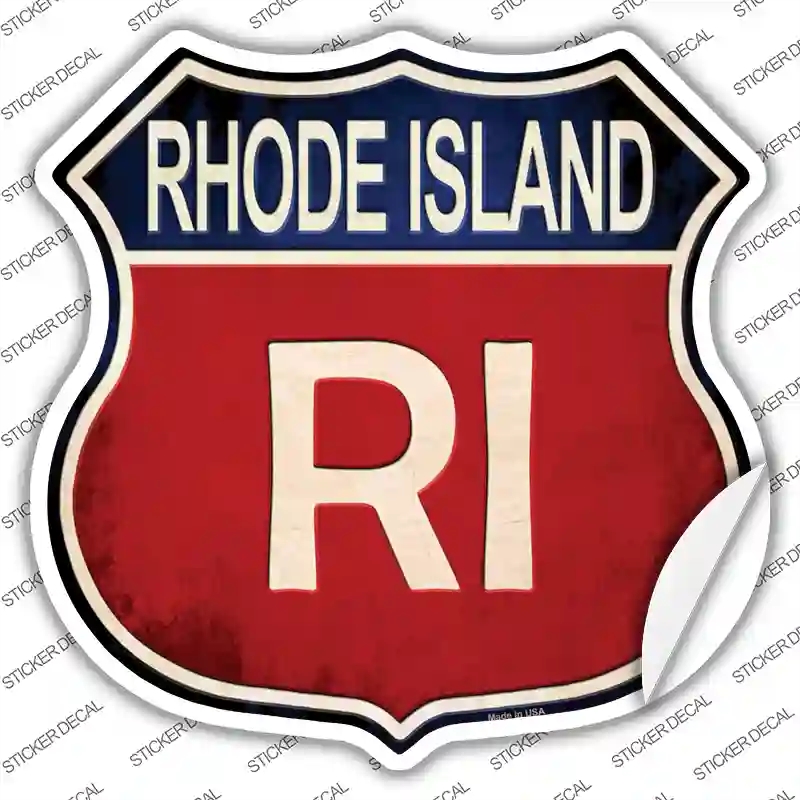 HS-534s-XL Rhode Island Novelty Highway Shield Sticker Decal - Extra Large