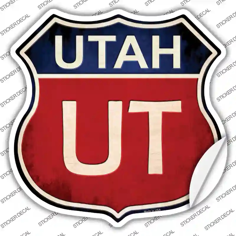 HS-539s-XL Utah Novelty Highway Shield Sticker Decal - Extra Large