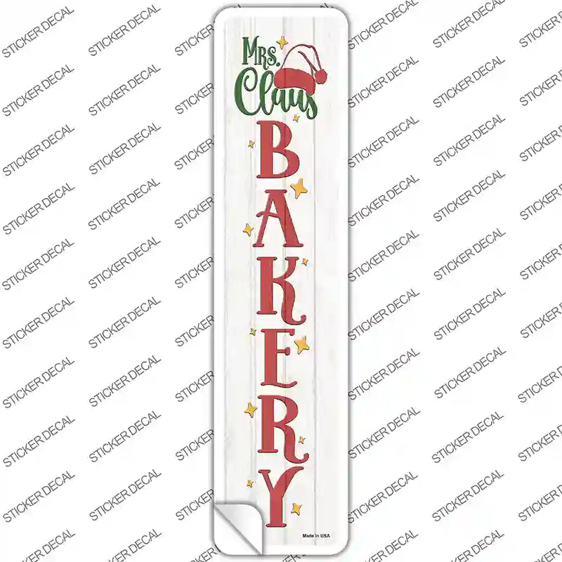K-1690s-XL Mrs Claus Bakery White Novelty Narrow Sticker Decal - Extra Large