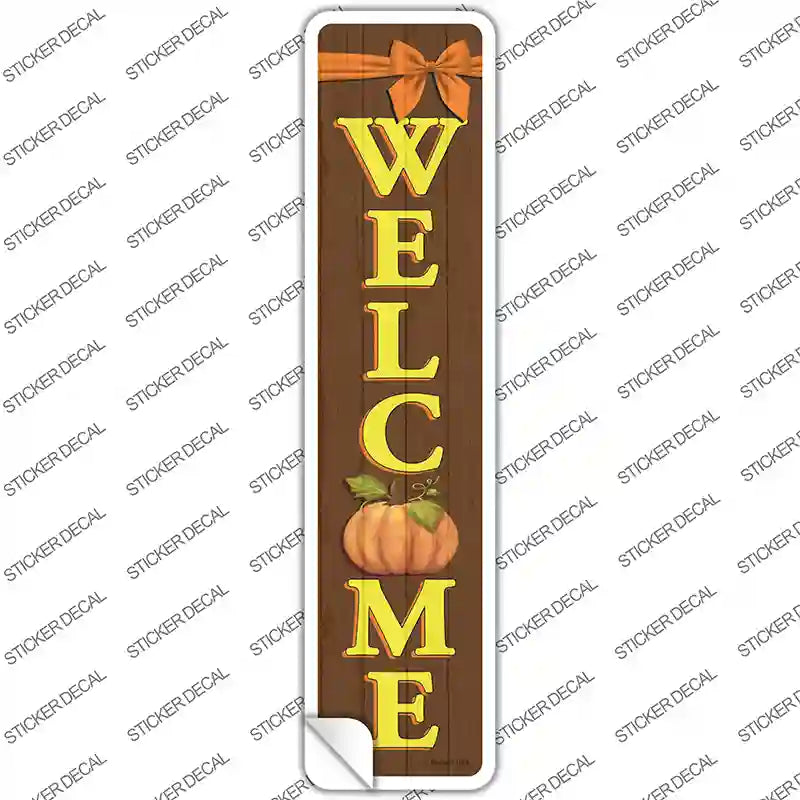 K-1698s-S Welcome Pumpkin Novelty Narrow Sticker Decal - Small