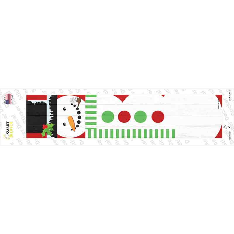 K-1701s-M Snowman Novelty Narrow Sticker Decal - Medium