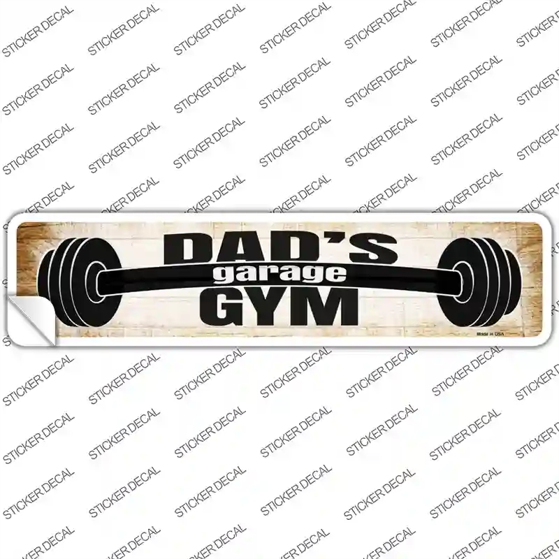 K-1717s-S Dads Gym Novelty Narrow Sticker Decal - Small