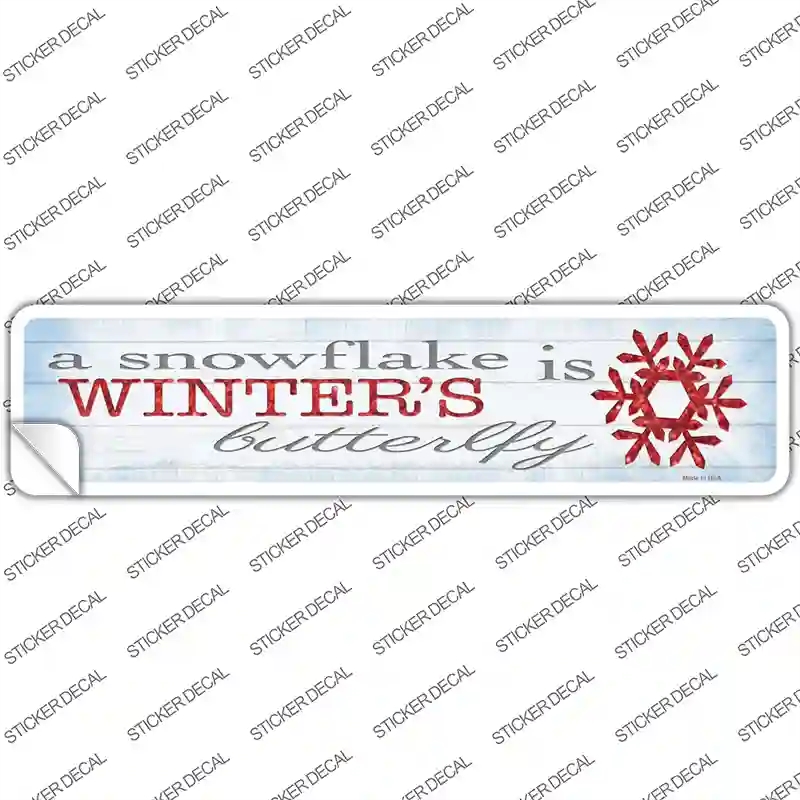 K-1732s-S Winters Butterfly Novelty Narrow Sticker Decal - Small