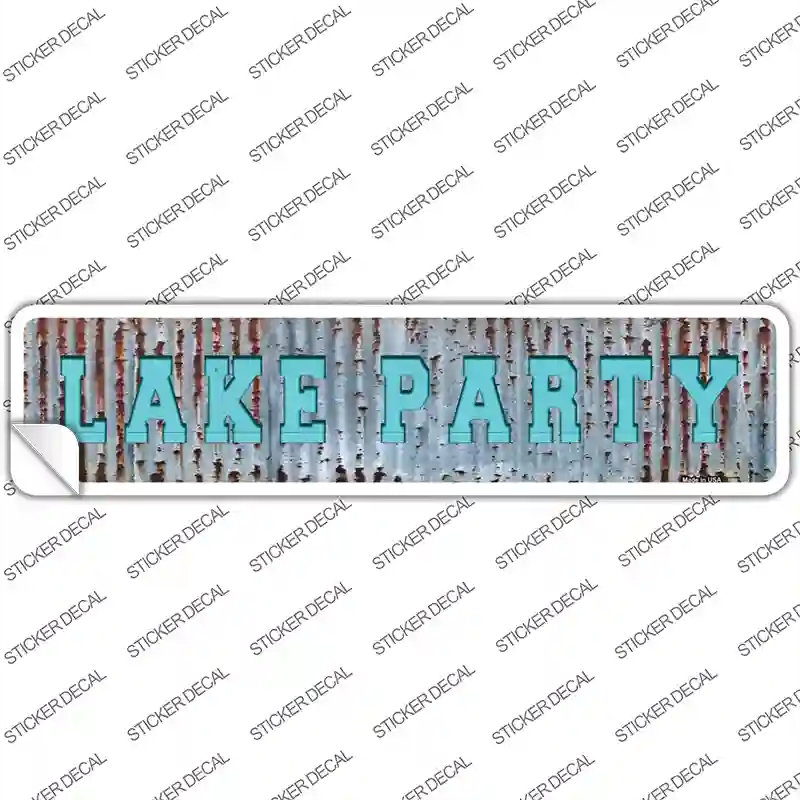 K-930s-S Lake Party Novelty Narrow Sticker Decal - Small