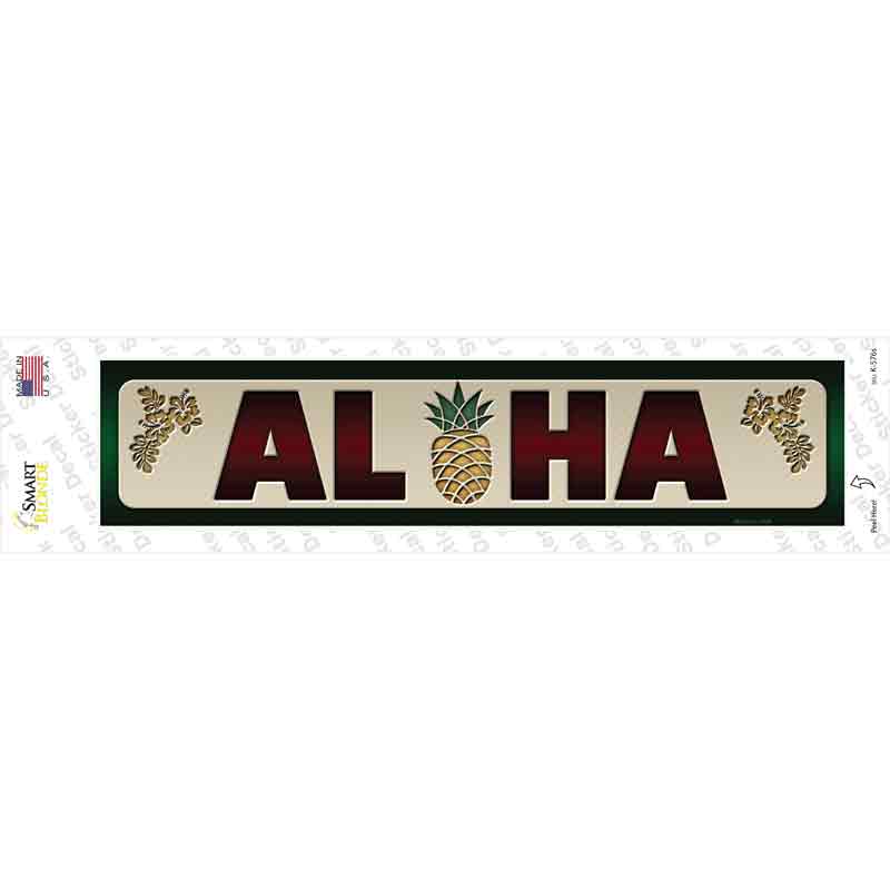 K-576s-M Aloha Novelty Narrow Sticker Decal - Medium
