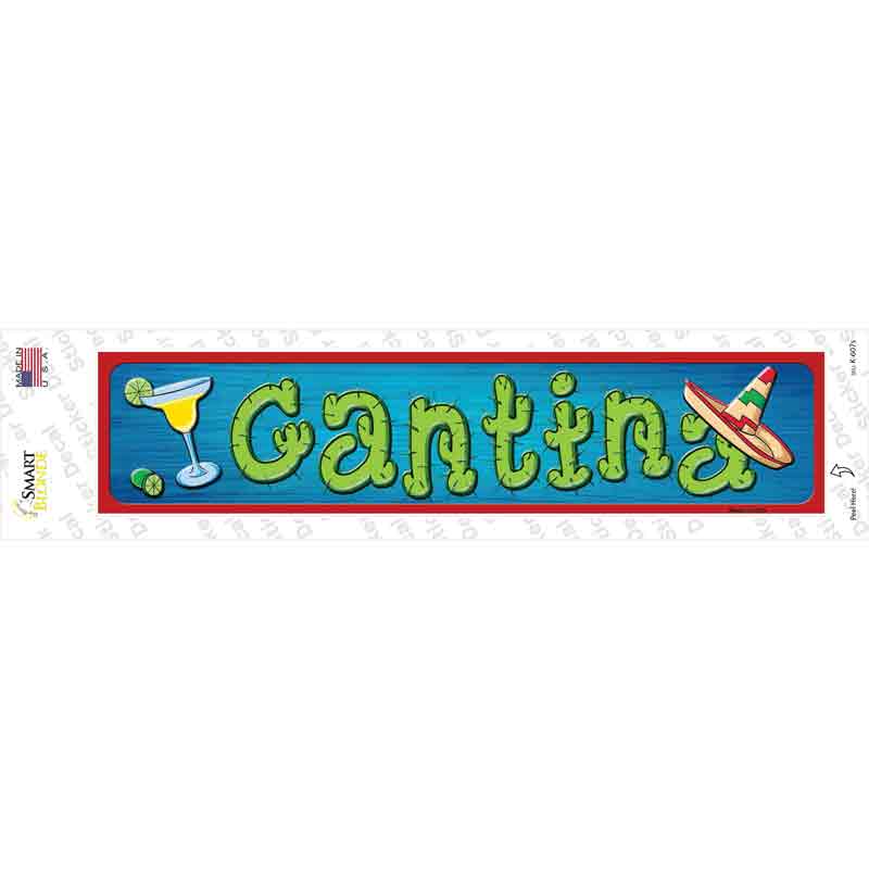 K-607s-M Cantina Sombrero Novelty Narrow Sticker Decal - Medium