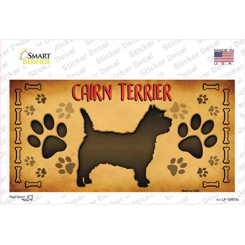 LP-10435s-M Cairn Terrier Novelty Sticker Decal - Medium