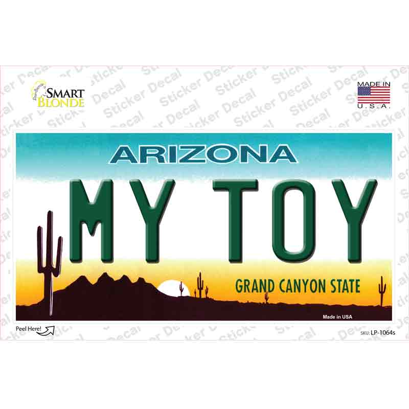 LP-1064s-M My Toy Arizona Novelty Sticker Decal - Medium