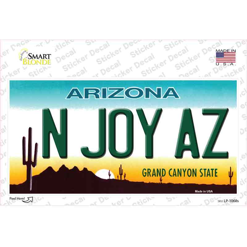 LP-1068s-M N Joy Arizona Novelty Sticker Decal - Medium