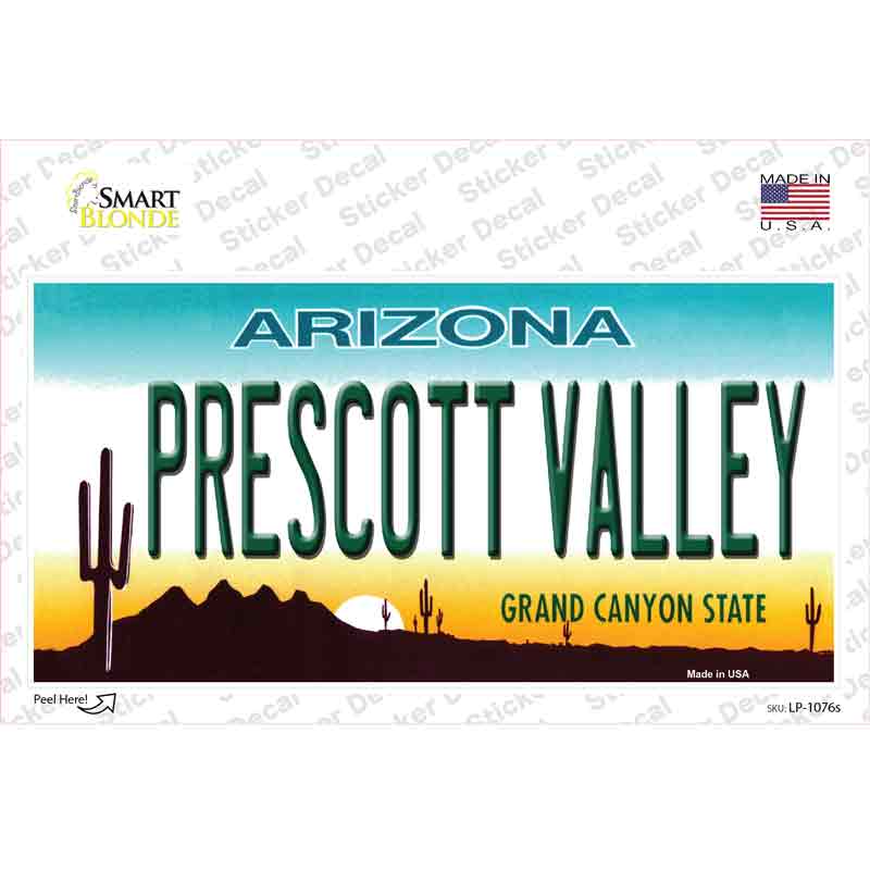 LP-1076s-M Prescott Valley Arizona Novelty Sticker Decal - Medium