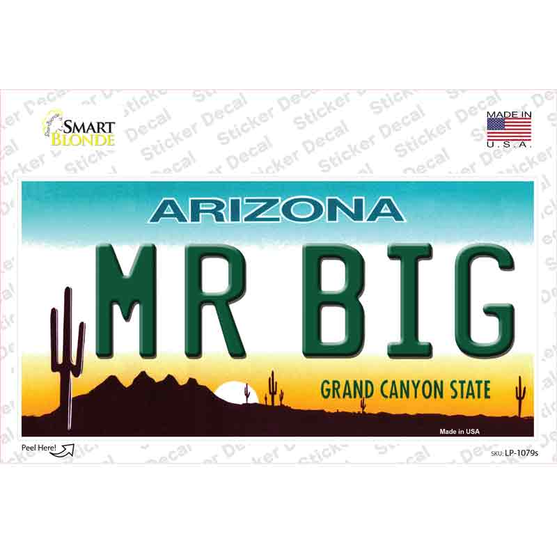 LP-1079s-M Mr Big Arizona Novelty Sticker Decal - Medium