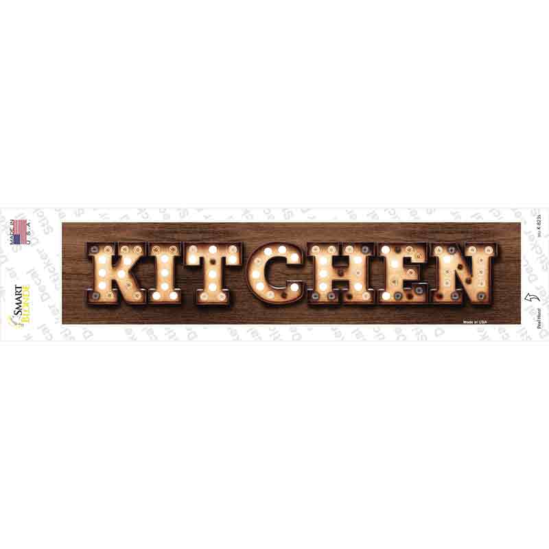 K-823s-M Kitchen Bulb Lettering Novelty Narrow Sticker Decal - Medium