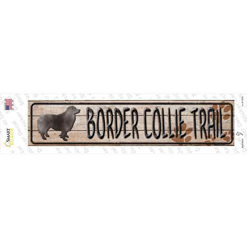 K-105s-M Border Collie Trail Novelty Narrow Sticker Decal - Medium