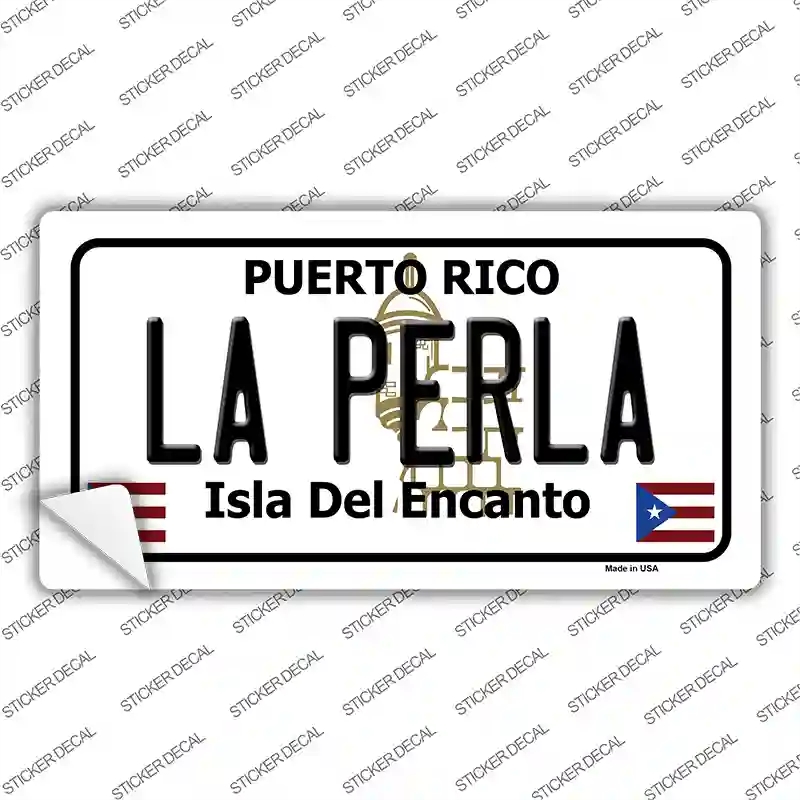 LP-11696s-S La Perla Puerto Rico Novelty Sticker Decal - Small