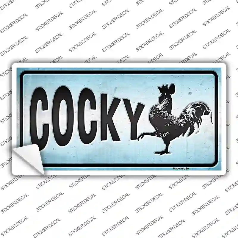 LP-11785s-L Cocky Chicken Novelty Sticker Decal - Large