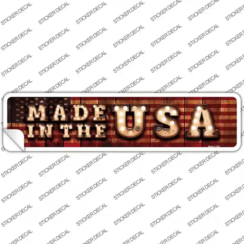 K-850s-L Made in the USA Bulb Lettering Novelty Narrow Sticker Decal - Large