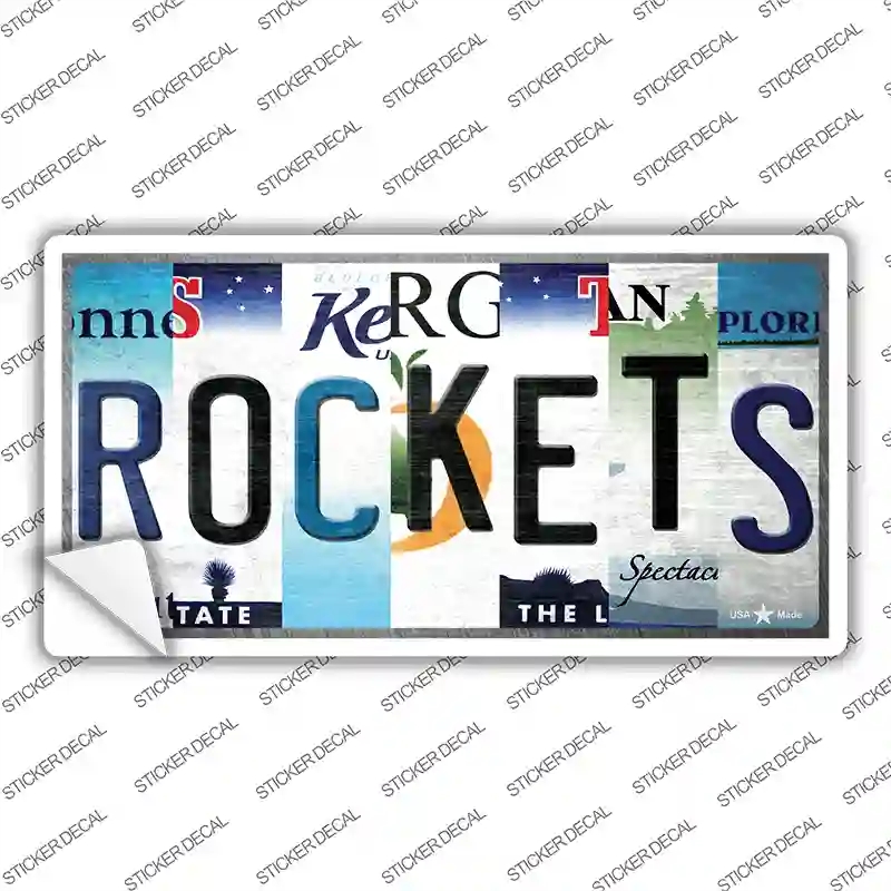 LP-13221s-S Rockets Strip Art Novelty Sticker Decal - Small