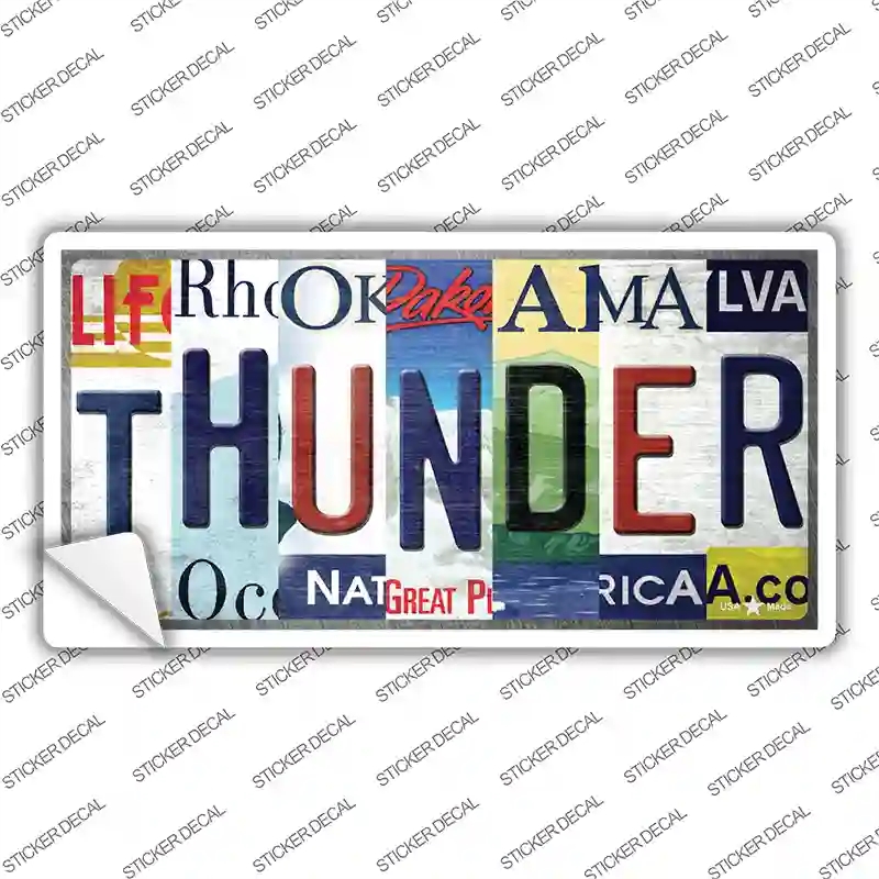 LP-13231s-XL Thunder Strip Art Novelty Sticker Decal - Extra Large