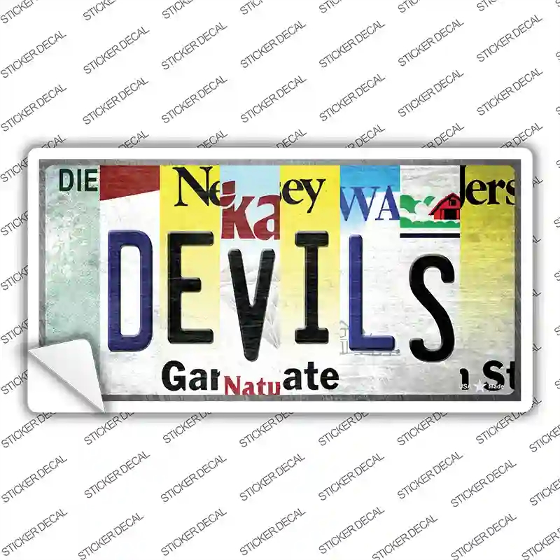 LP-13246s-L Devils Strip Art Novelty Sticker Decal - Large