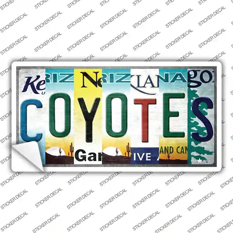 LP-13267s-XL Coyotes Strip Art Novelty Sticker Decal - Extra Large