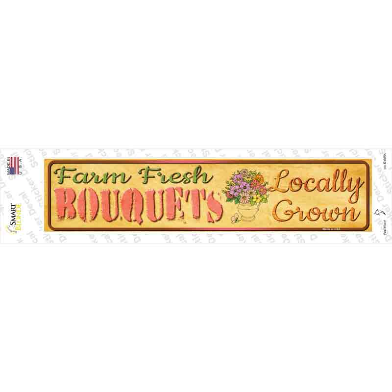 K-669s-M Farm Fresh Bouquets Novelty Narrow Sticker Decal - Medium