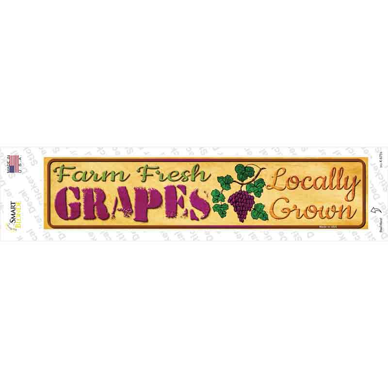 K-675s-M Farm Fresh Grapes Novelty Narrow Sticker Decal - Medium