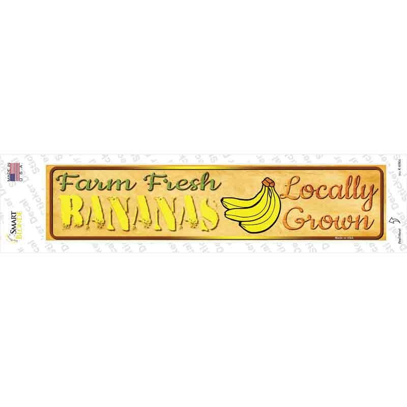 K-696s-M Farm Fresh Bananas Novelty Narrow Sticker Decal - Medium