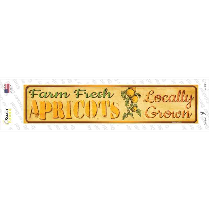 K-701s-M Farm Fresh Apricots Novelty Narrow Sticker Decal - Medium