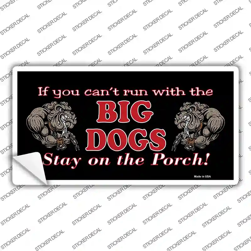 LP-006s-L Big Dogs Black Novelty Sticker Decal - Large