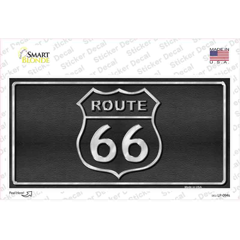LP-094s-M Route 66 Shield Black Novelty Sticker Decal - Medium