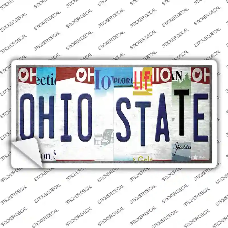 LP-13293s-S Ohio State Strip Art Novelty Sticker Decal - Small