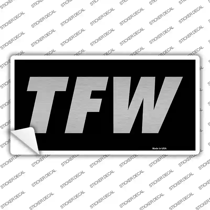LP-13618s-S TFW Black Novelty Sticker Decal - Small