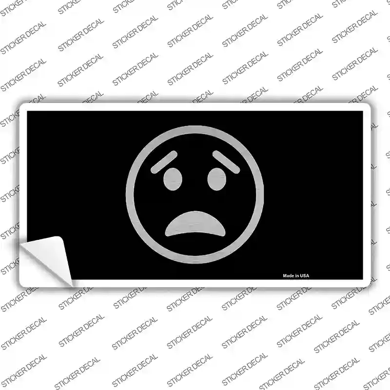 LP-13624s-S Worried Black Novelty Sticker Decal - Small