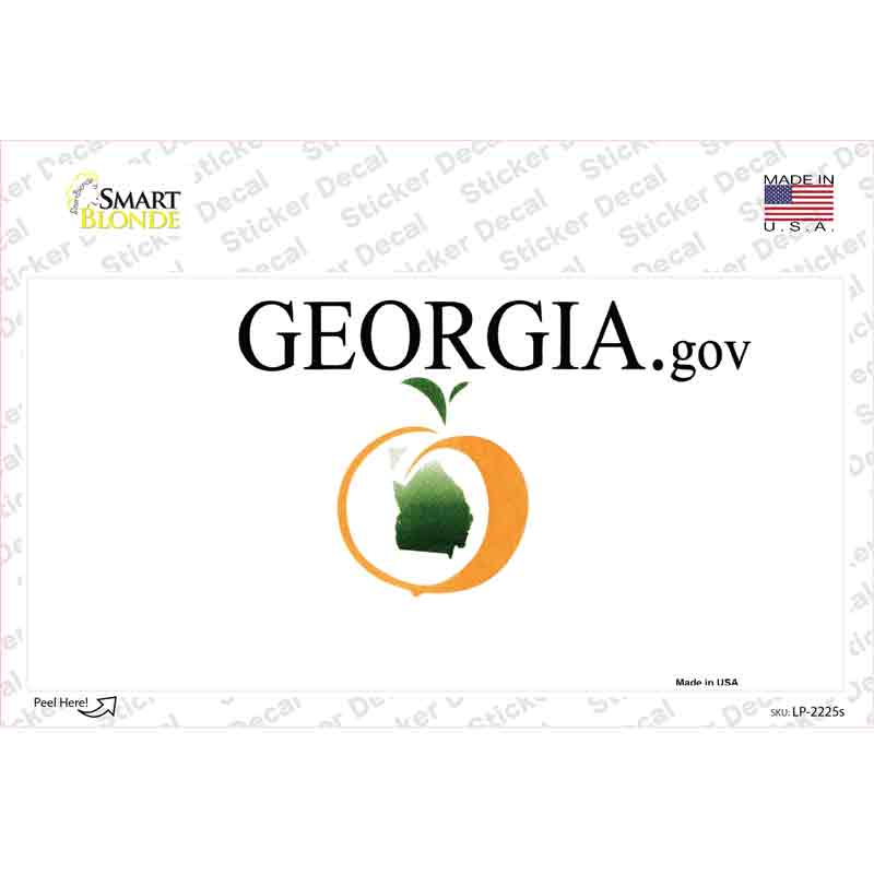 LP-2225s-M Georgia State Blank Novelty Sticker Decal - Medium