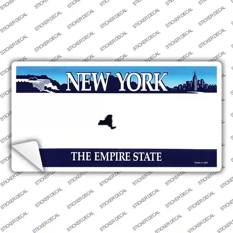 LP-2246s-S   York State Blank Novelty Sticker Decal - Small