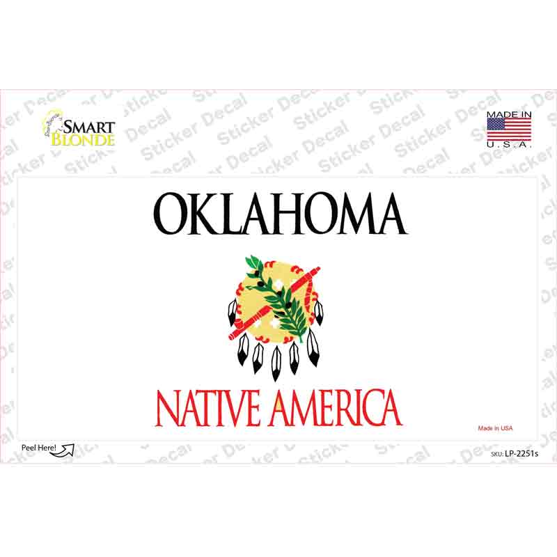 LP-2251s-M Oklahoma State Blank Novelty Sticker Decal - Medium