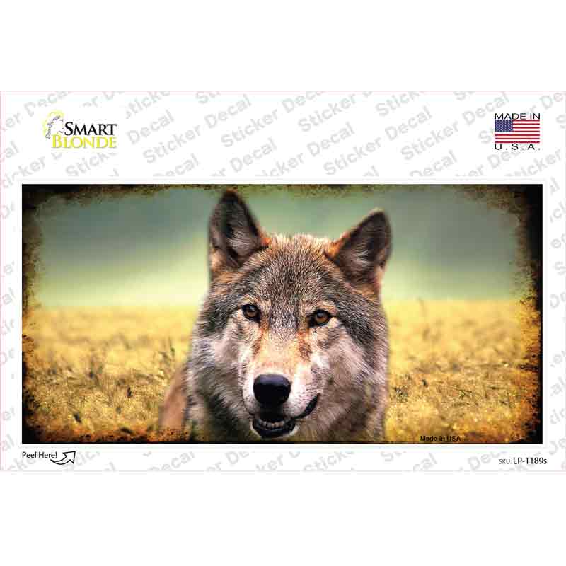 LP-1189s-M Wolf Novelty Sticker Decal - Medium