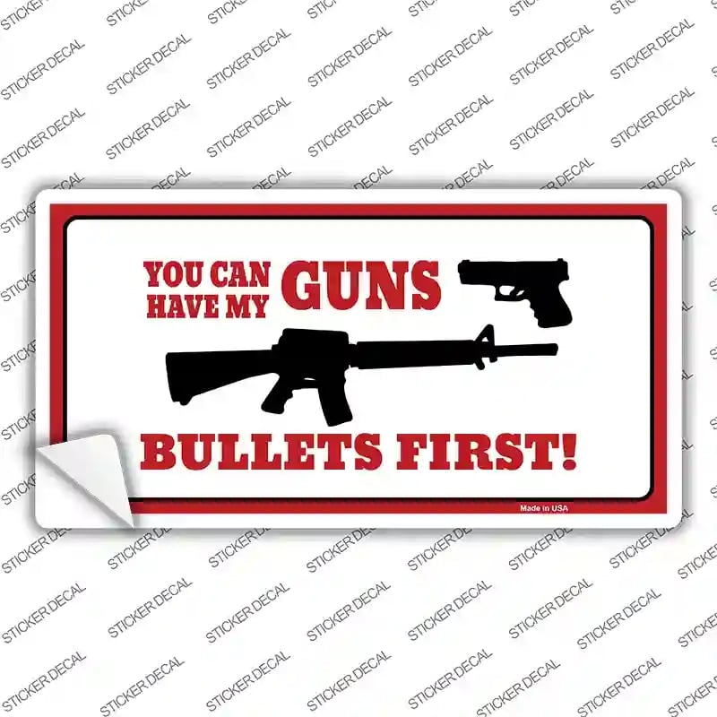 LP-11907s-S Bullets First Novelty Sticker Decal - Small