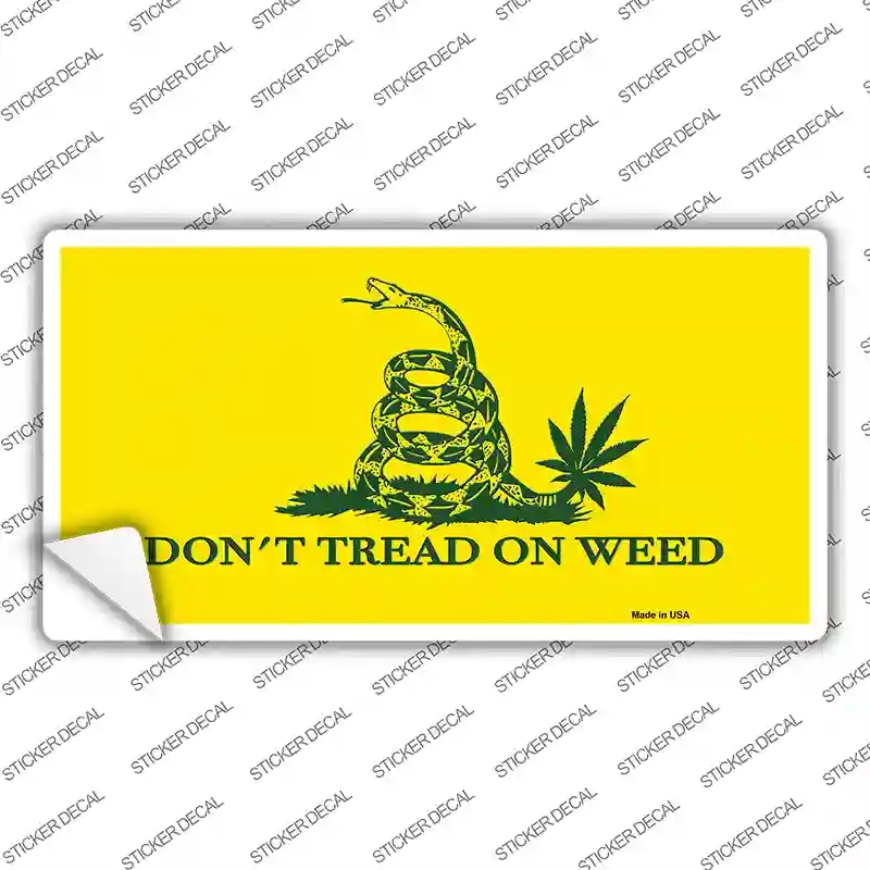 LP-13684s-L Dont Tread on Weed Novelty Sticker Decal - Large
