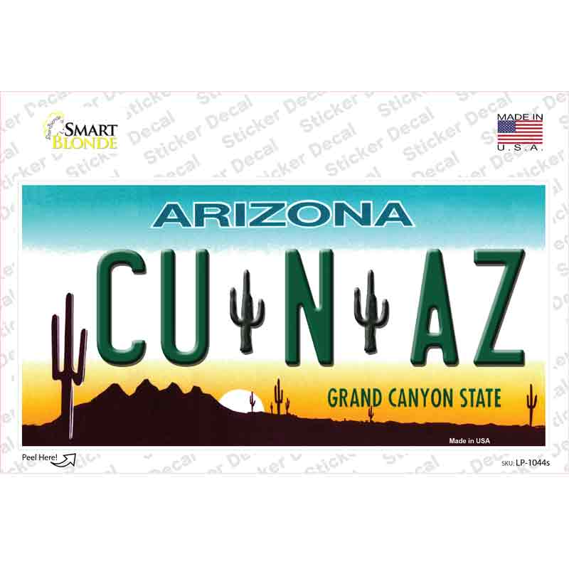 LP-1044s-M Cu N Az Novelty Sticker Decal - Medium