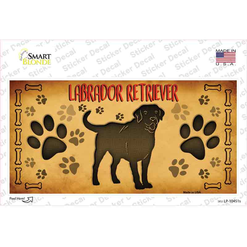 LP-10451s-M Labrador Retriever Novelty Sticker Decal - Medium