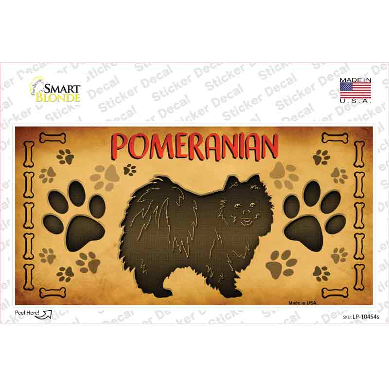 LP-10454s-M Pomeranian Novelty Sticker Decal - Medium