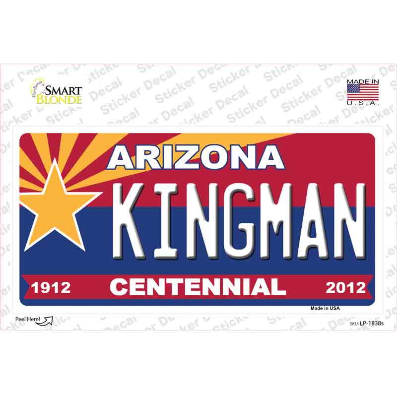 LP-1838s-M Arizona Centennial Kingman Novelty Sticker Decal - Medium