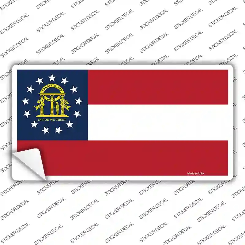 LP-1843s-L Georgia State Flag Novelty Sticker Decal - Large