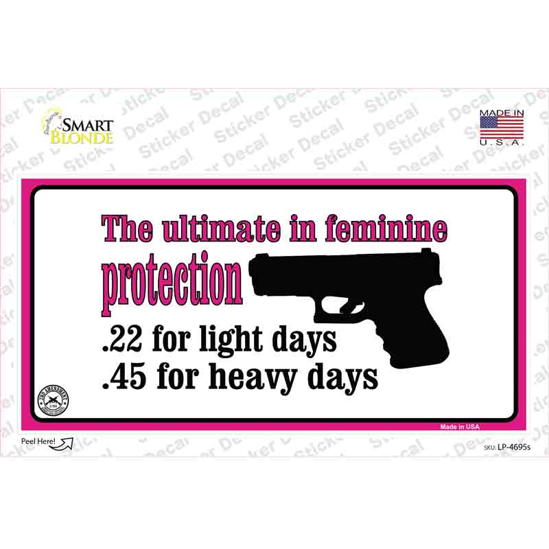 LP-4695s-M Feminine Protection Novelty Sticker Decal - Medium