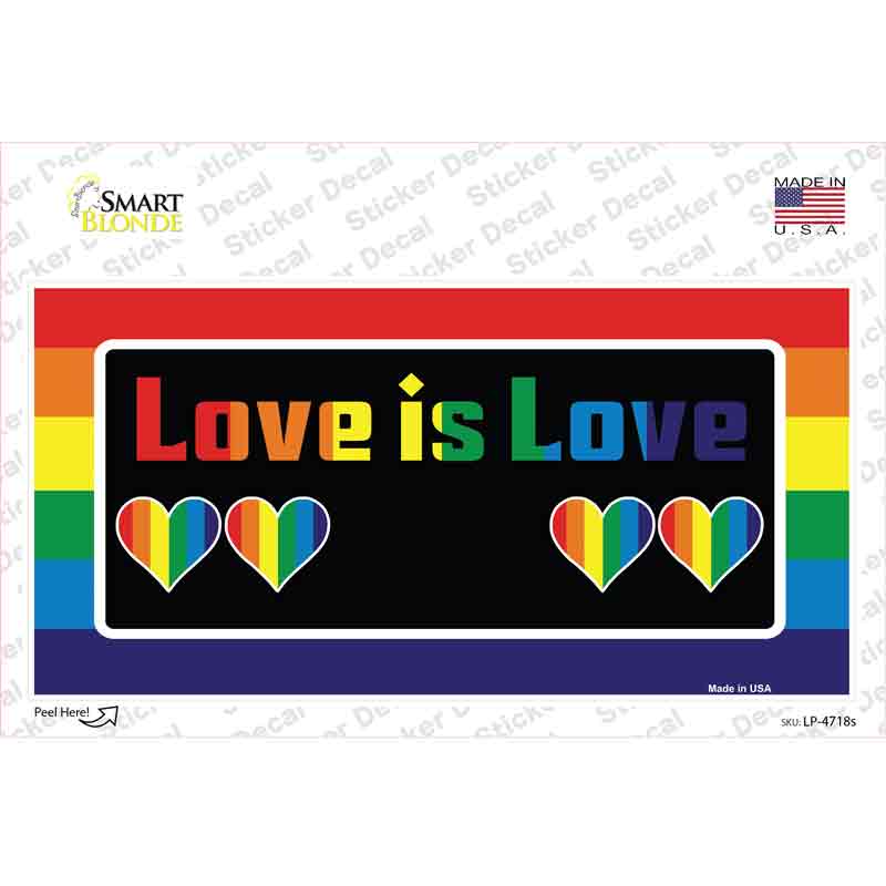 LP-4718s-M Love is Love Novelty Sticker Decal - Medium